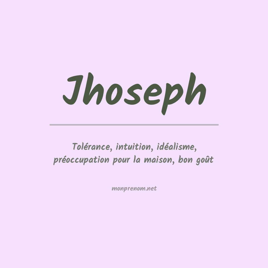 Prénom Jhoseph