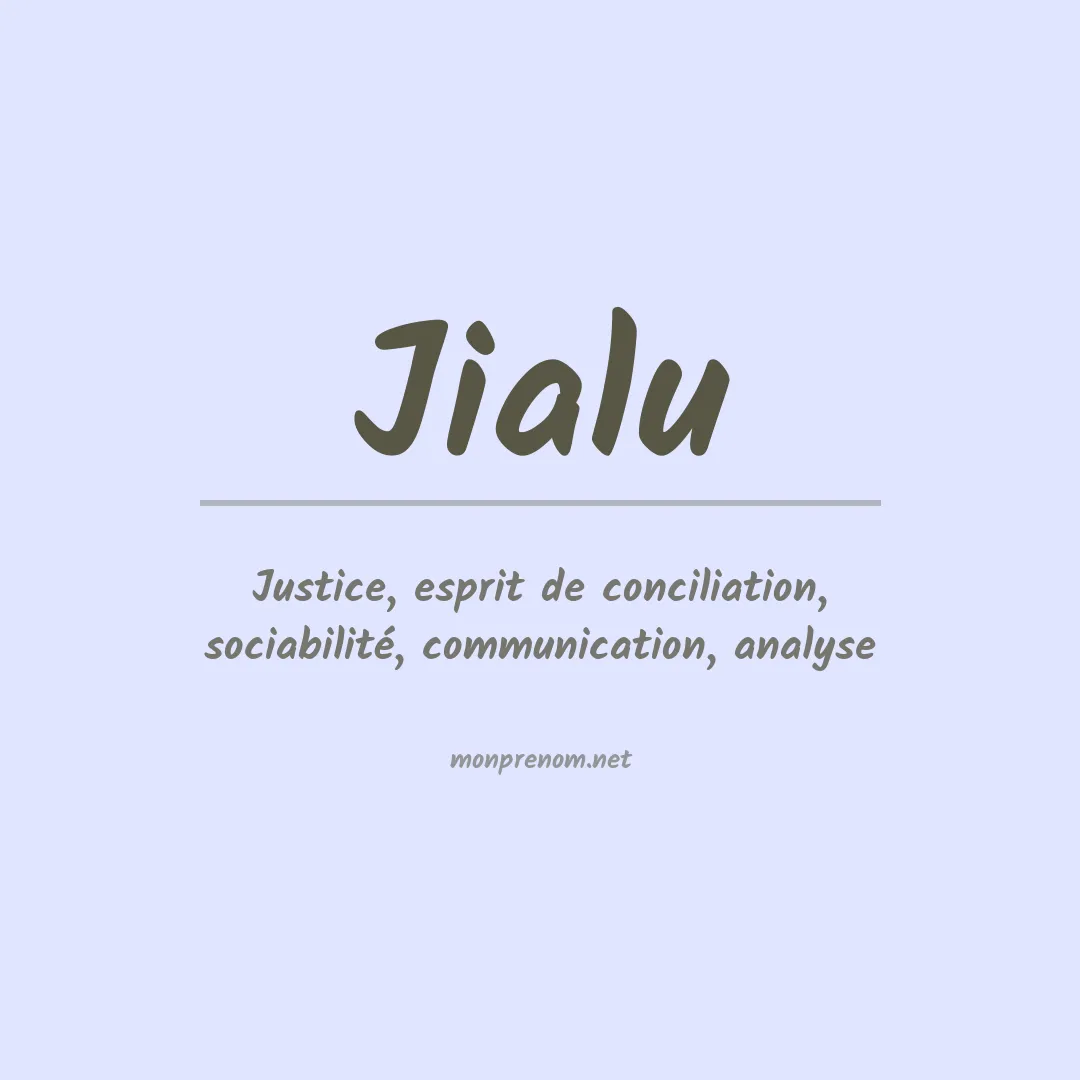 Prénom Jialu