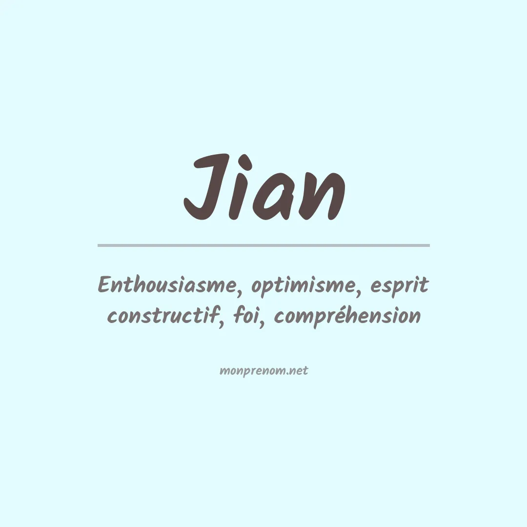 Prénom Jian