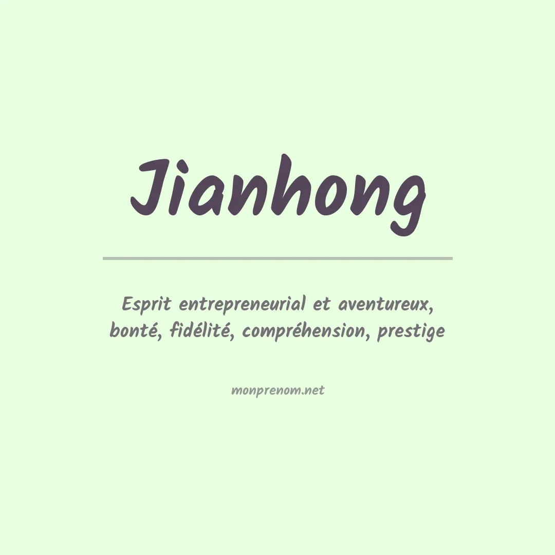 Signification du prénom Jianhong