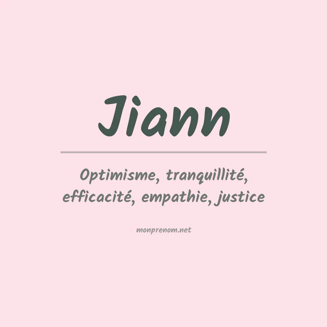 Signification du prénom Jiann