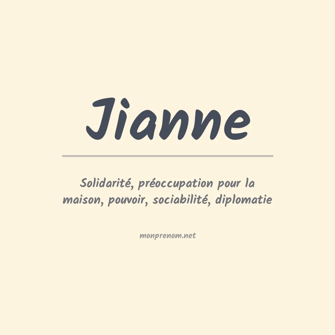 Prénom Jianne