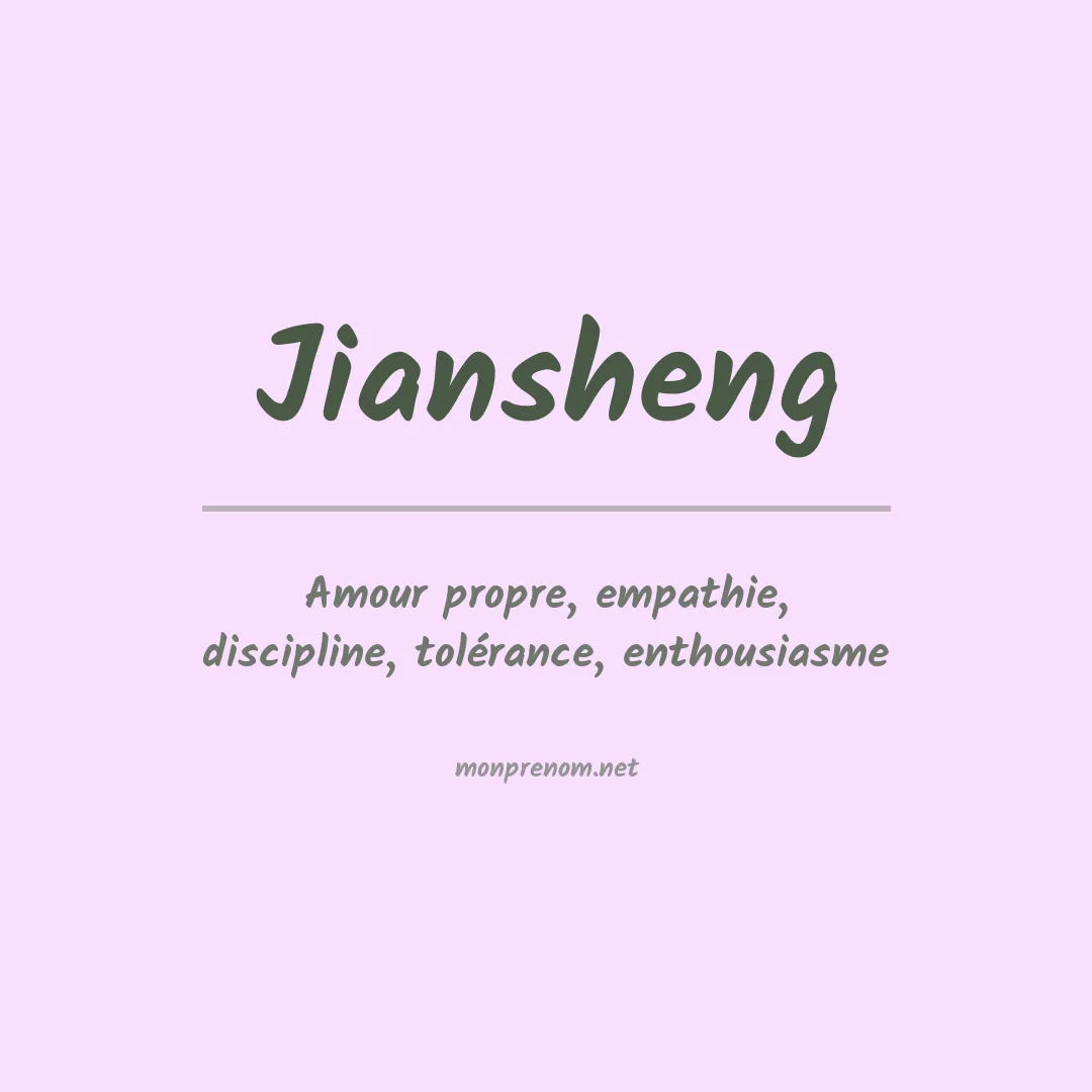 Prénom Jiansheng