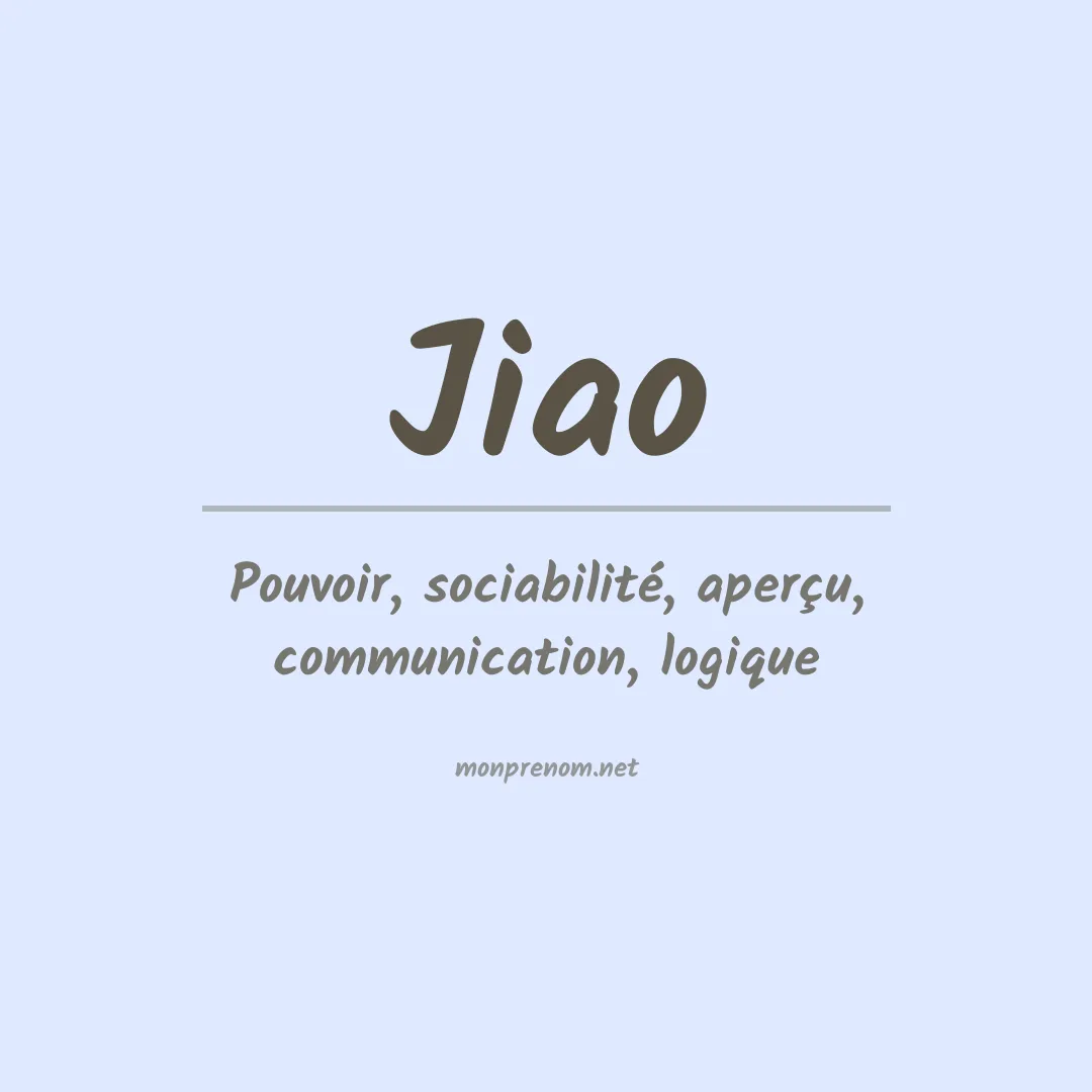 Prénom Jiao