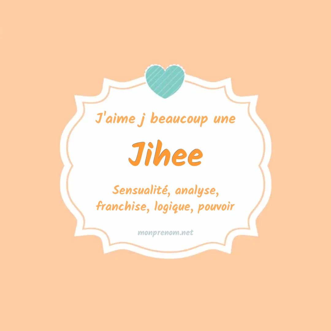 J'aime beaucoup Jihee
