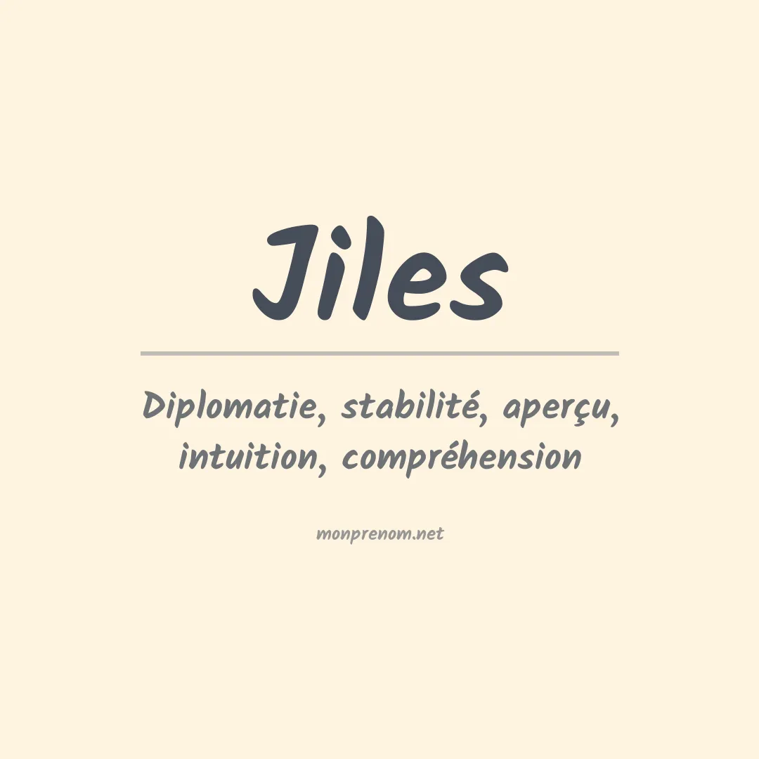 Prénom Jiles