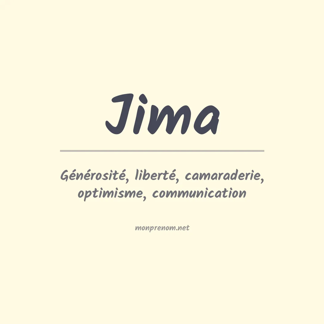 Signification du prénom Jima