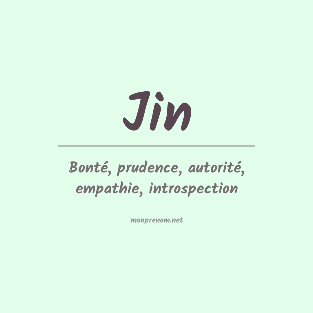 Prénom Jin
