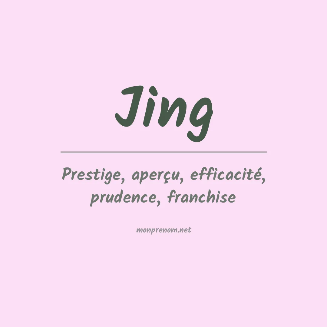 Prénom Jing