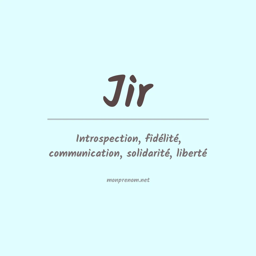 Prénom Jir