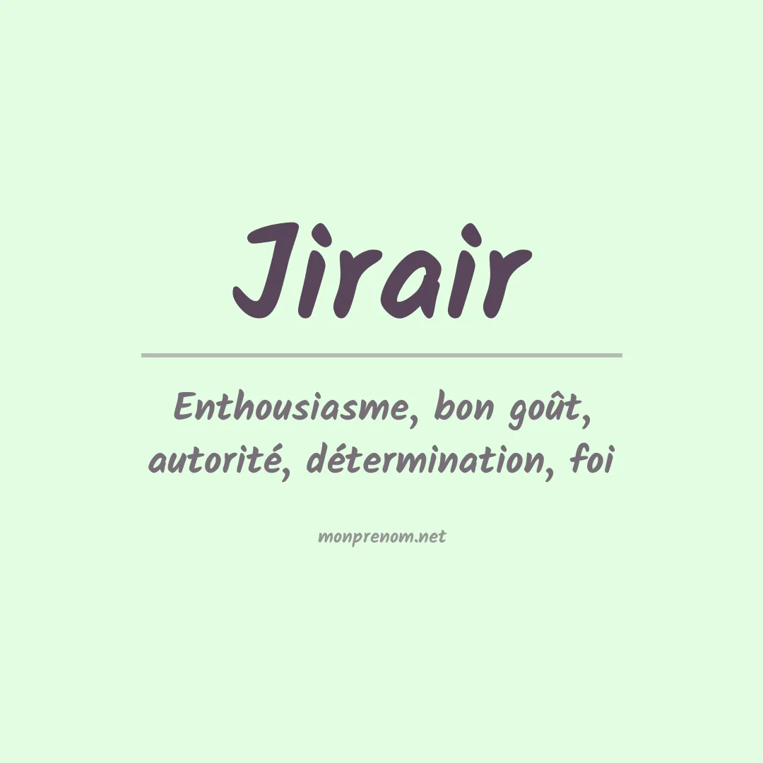 Signification du prénom Jirair