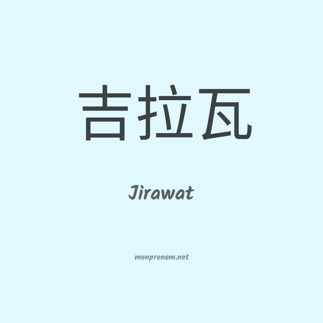 Jirawat en chinois