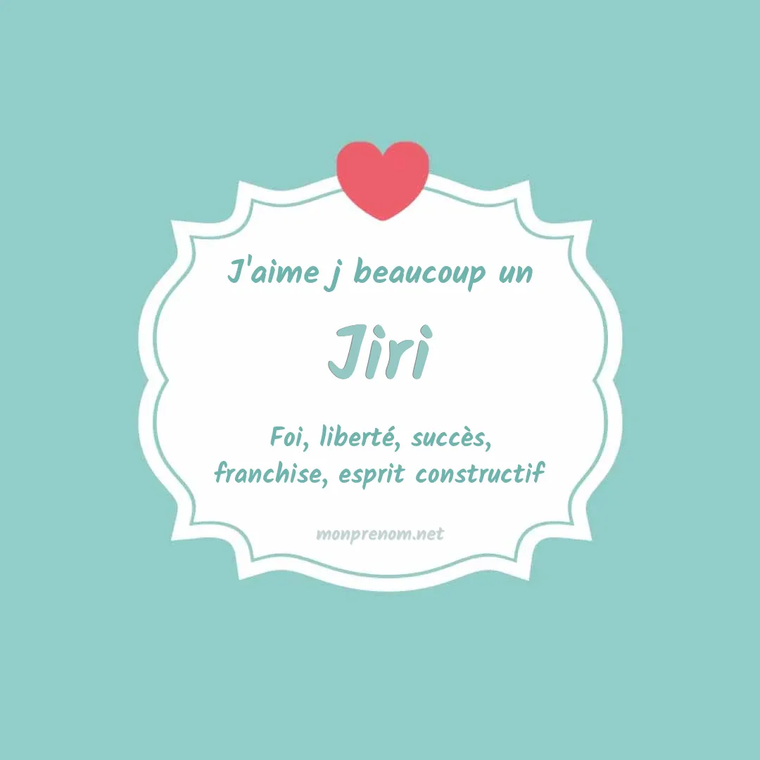 J'aime beaucoup Jiri