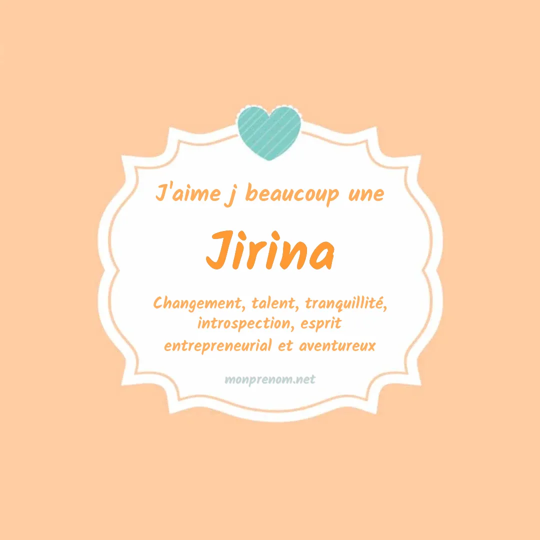 J'aime beaucoup Jirina
