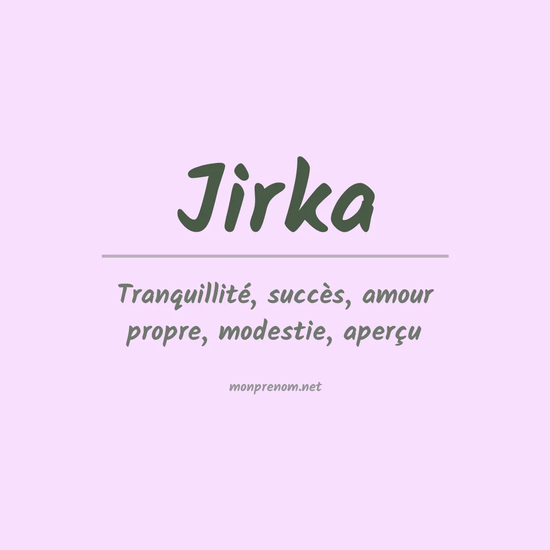 Prénom Jirka
