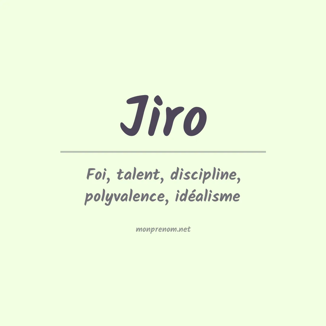 Prénom Jiro