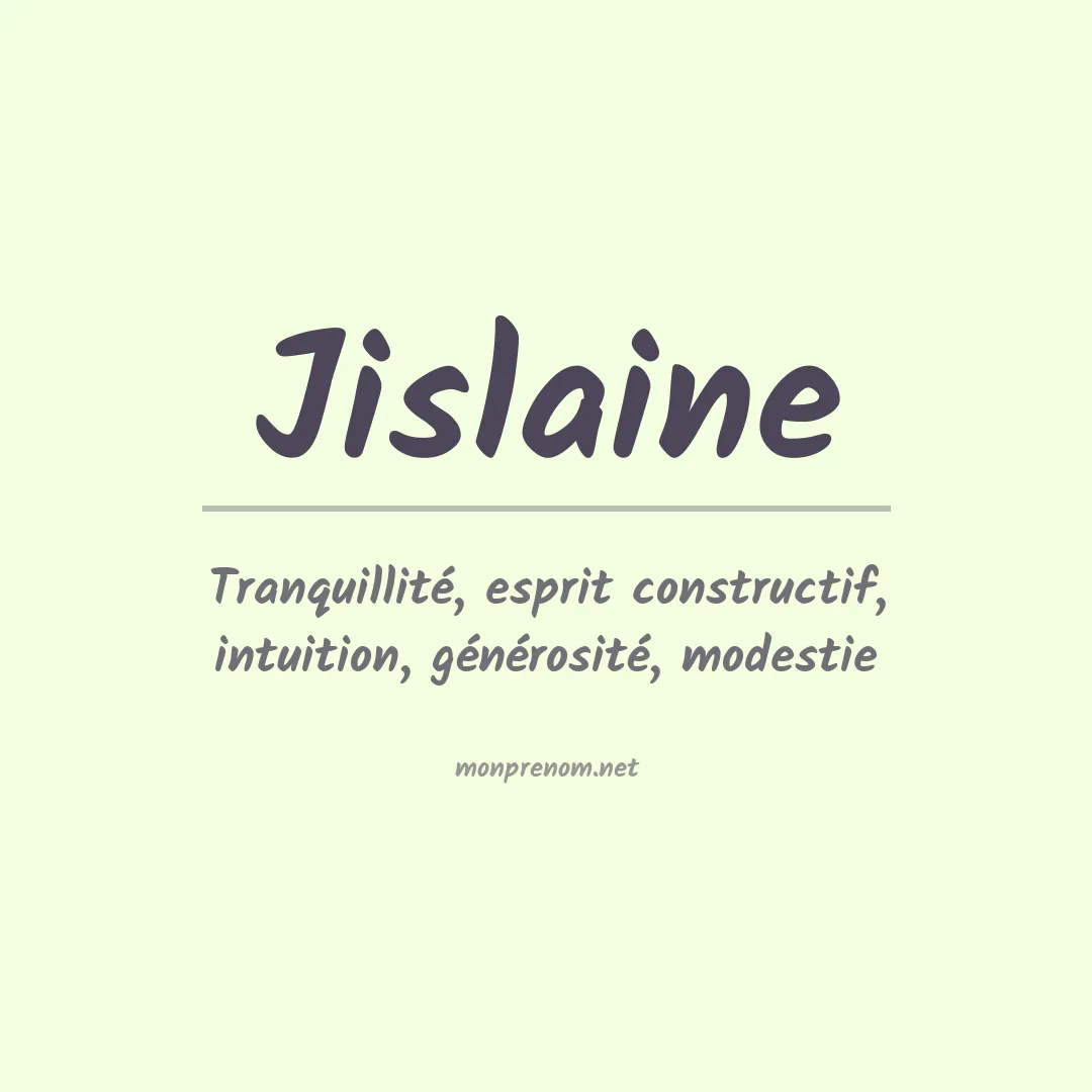 Prénom Jislaine