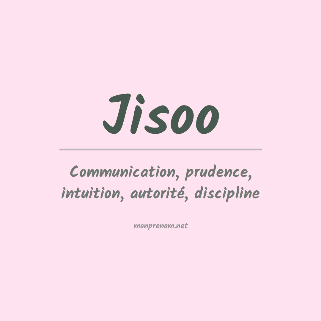 Signification du prénom Jisoo