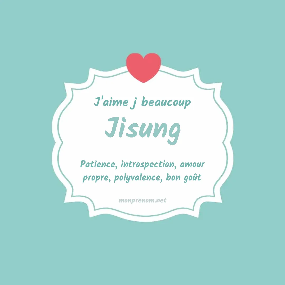 J'aime beaucoup Jisung