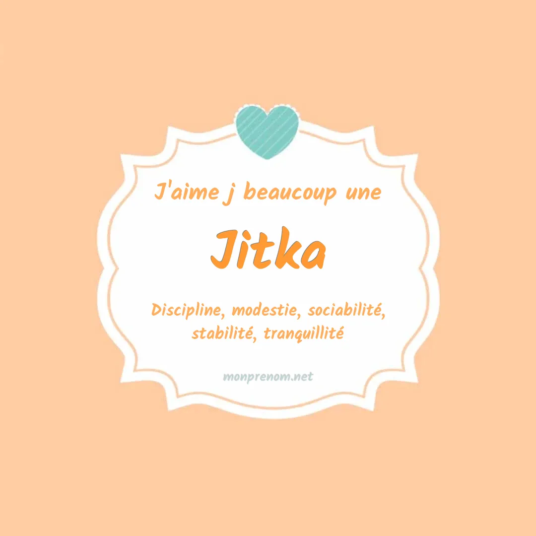 J'aime beaucoup Jitka