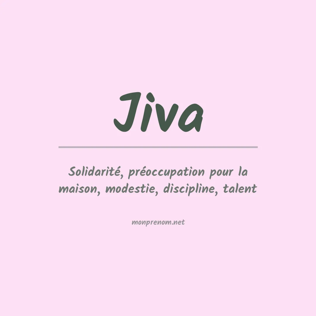 Signification du prénom Jiva