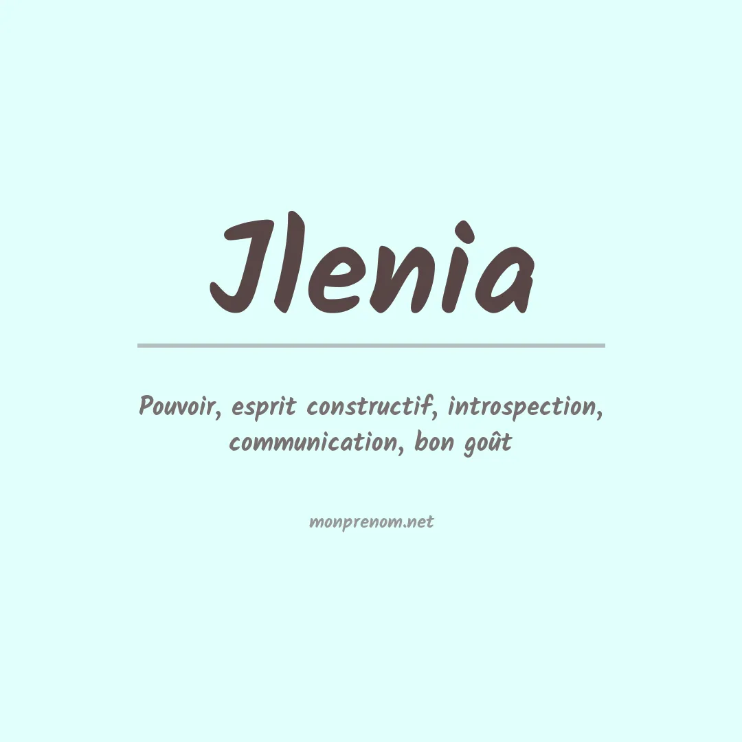 Signification du prénom Jlenia