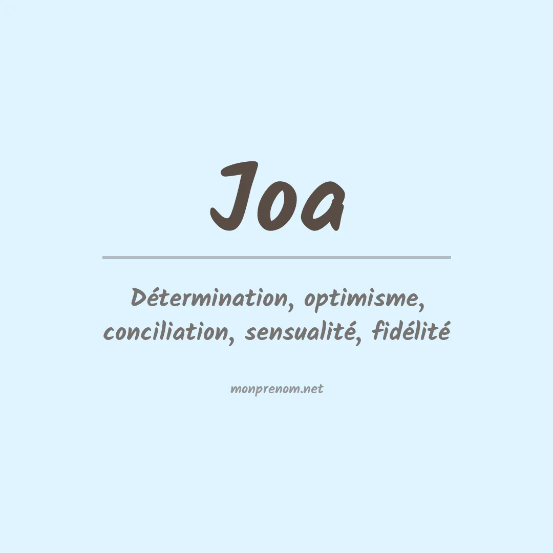 Prénom Joa