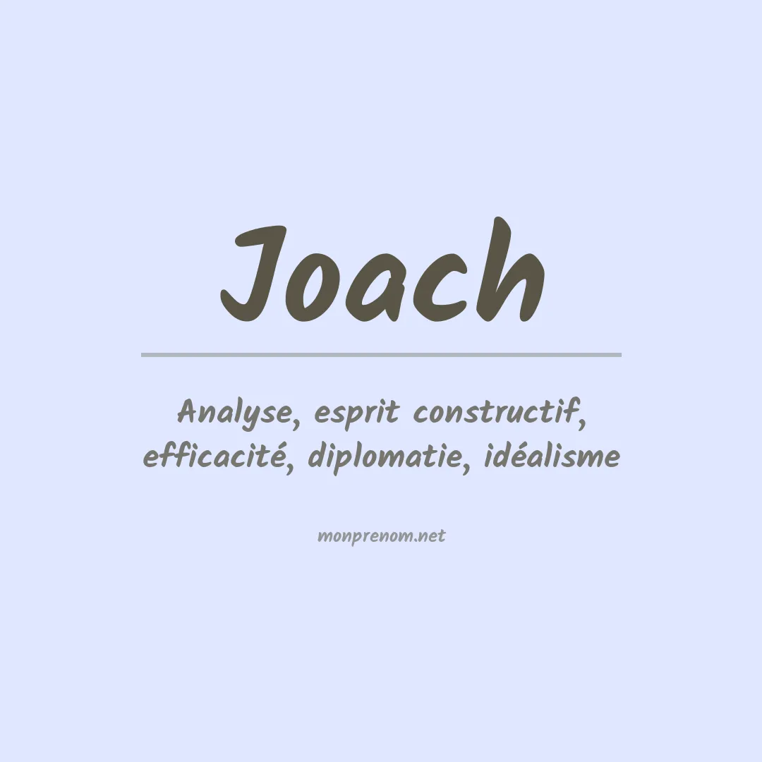 Signification du prénom Joach