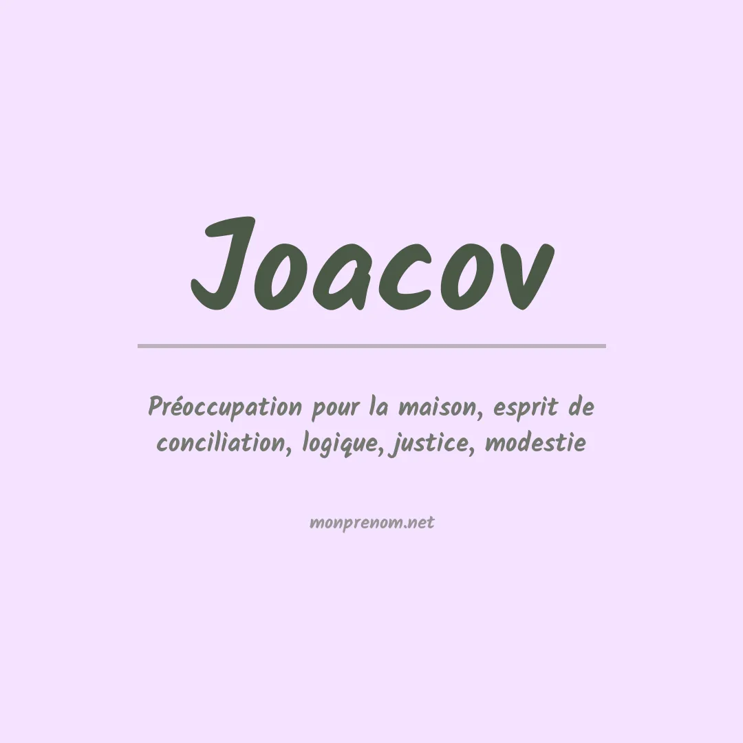 Signification du prénom Joacov