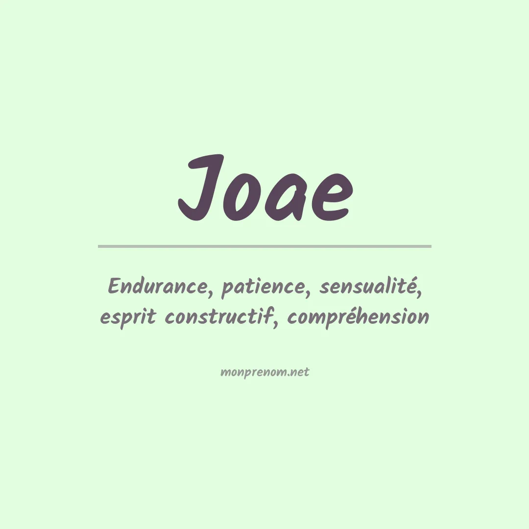 Prénom Joae