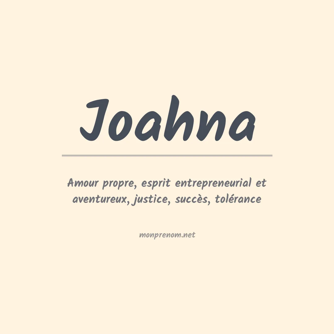Prénom Joahna