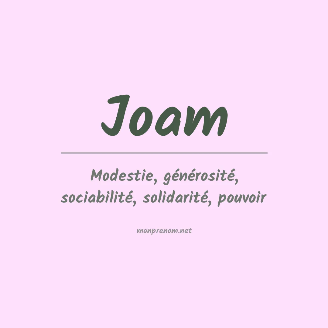 Prénom Joam