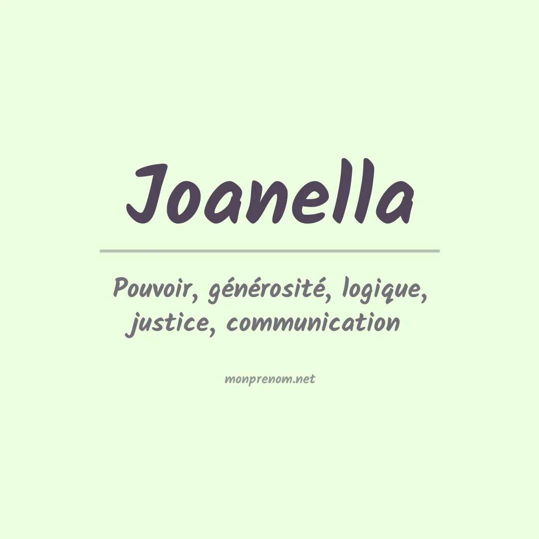 Signification du prénom Joanella