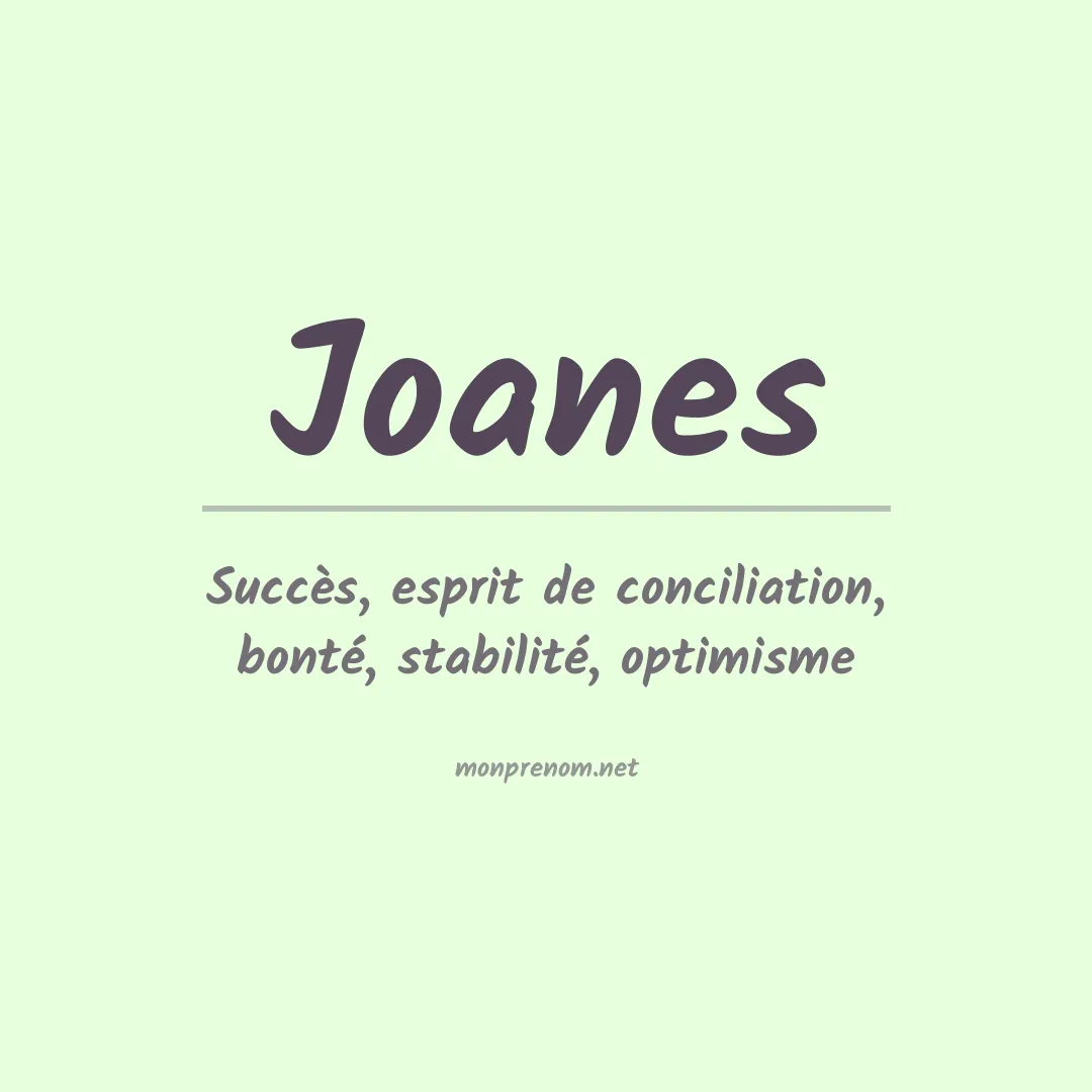 Prénom Joanes