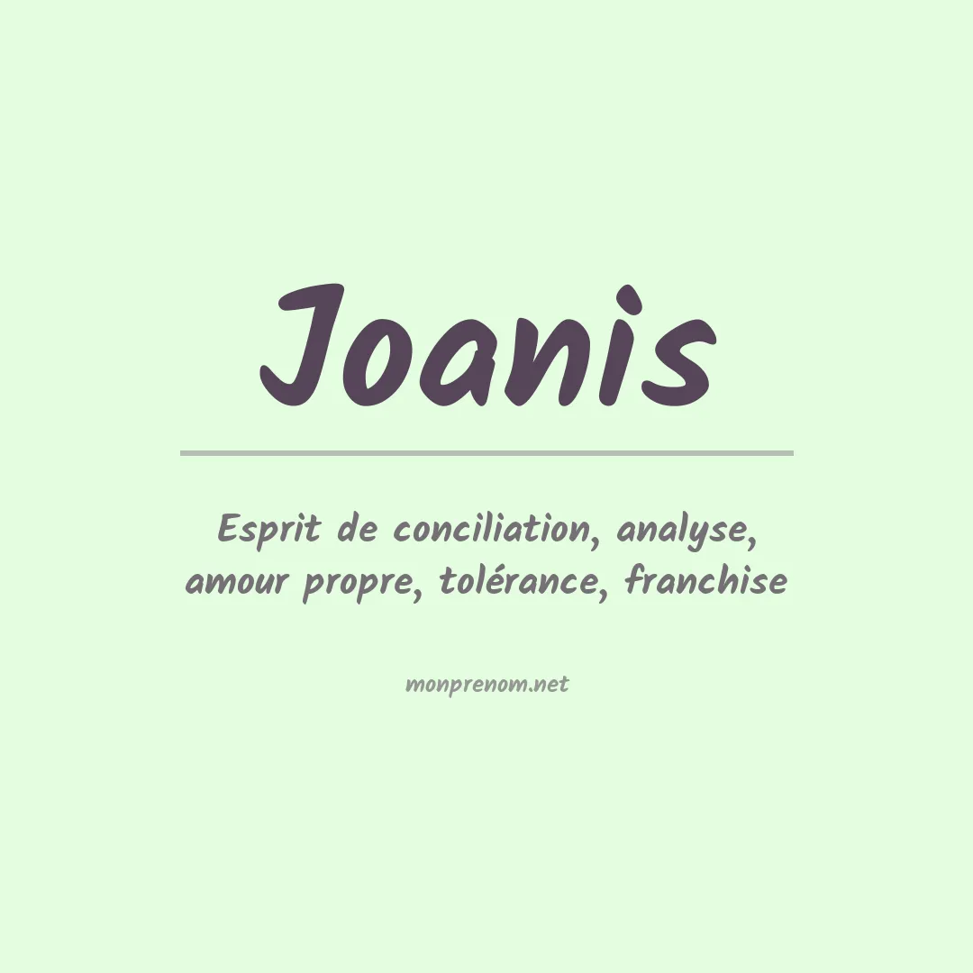 Prénom Joanis