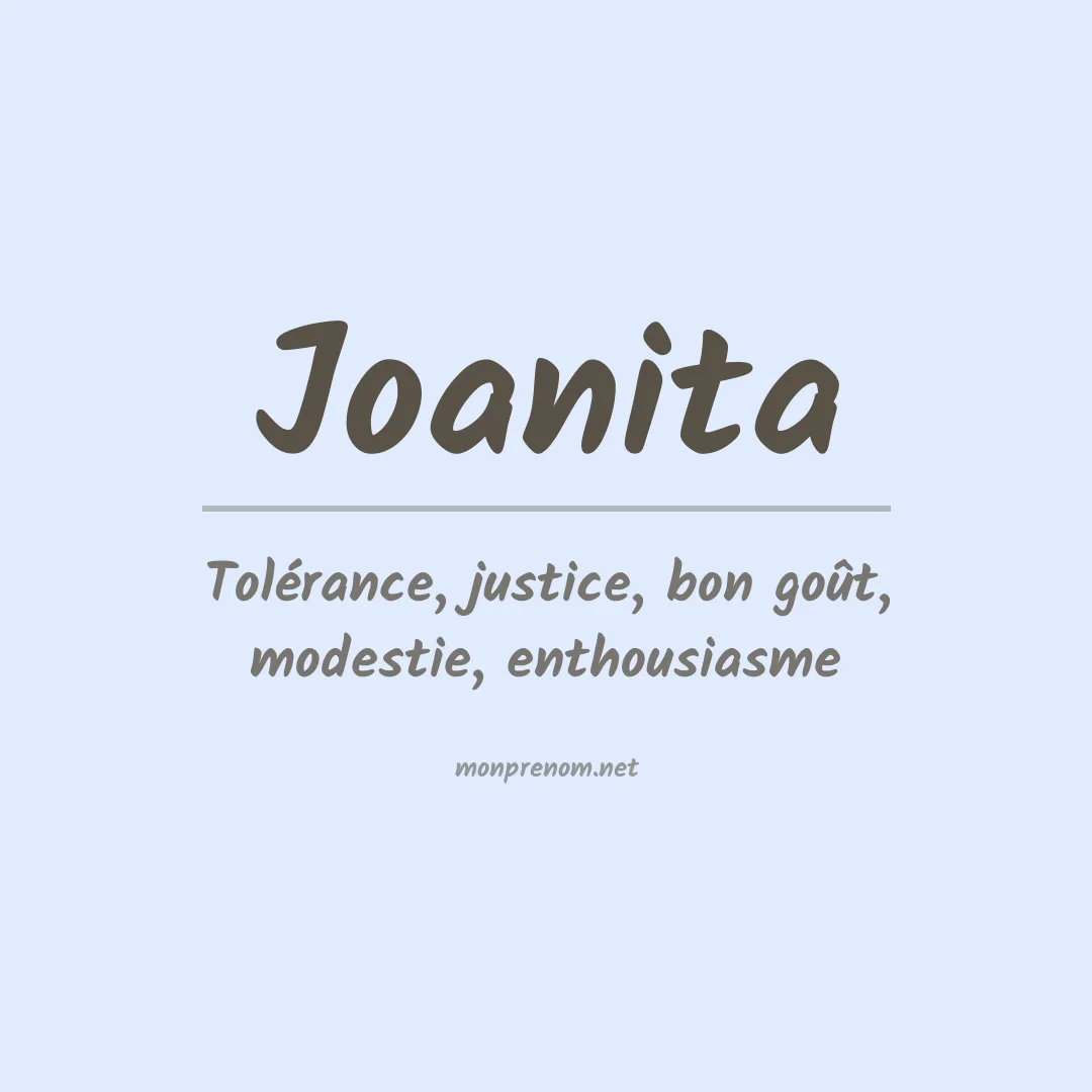 Signification du prénom Joanita