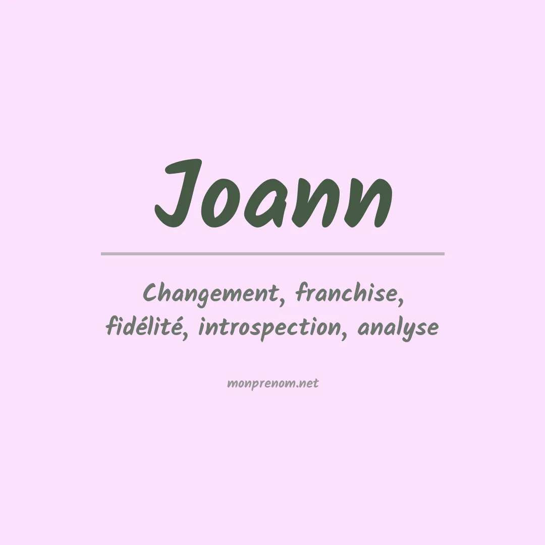 Prénom Joann