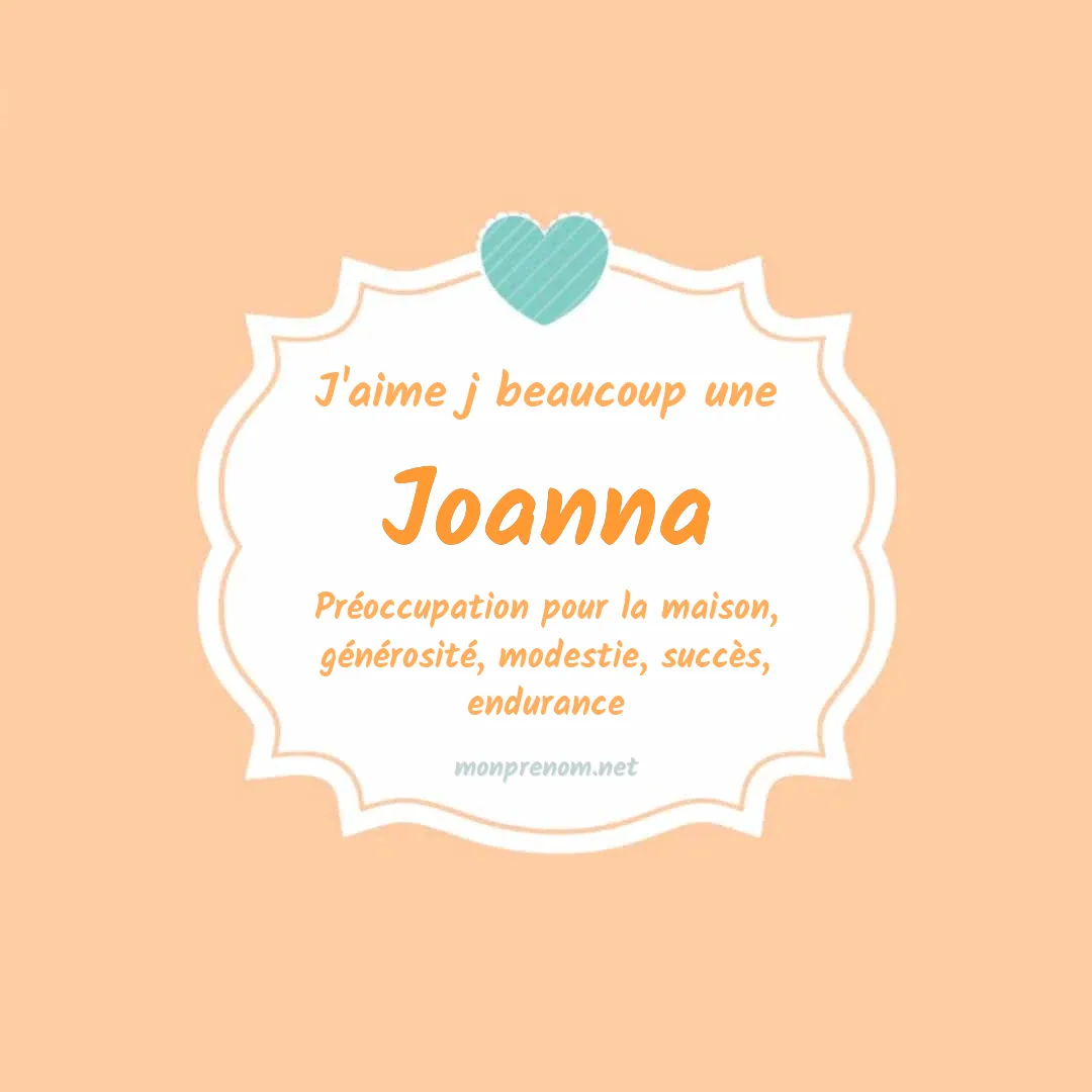 J'aime beaucoup Joanna