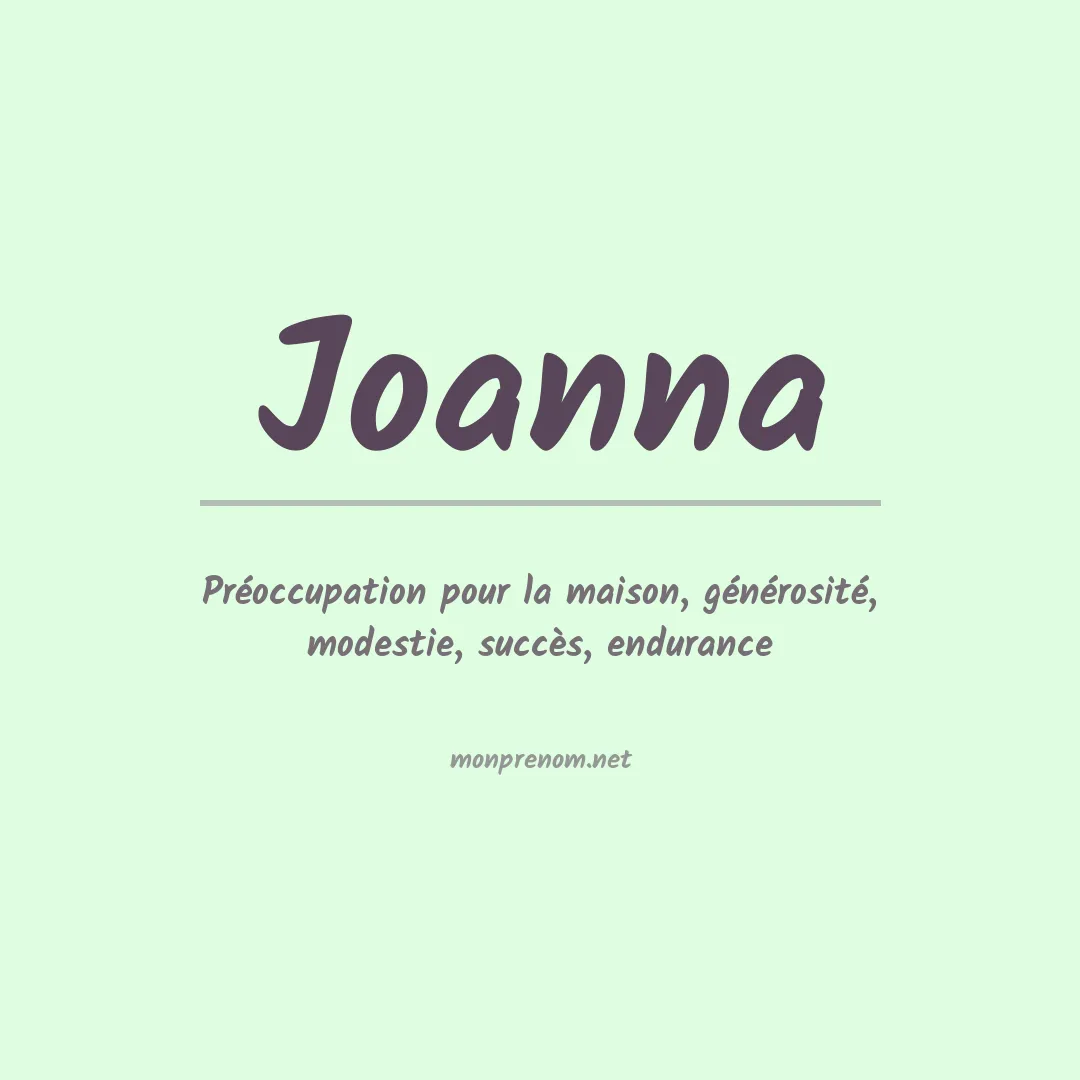 Prénom Joanna