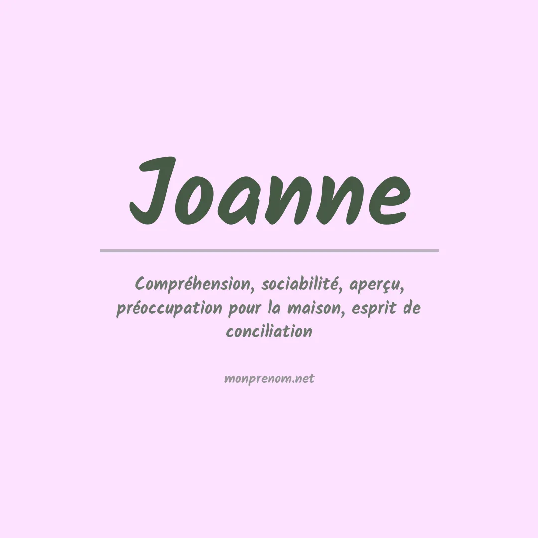 Prénom Joanne