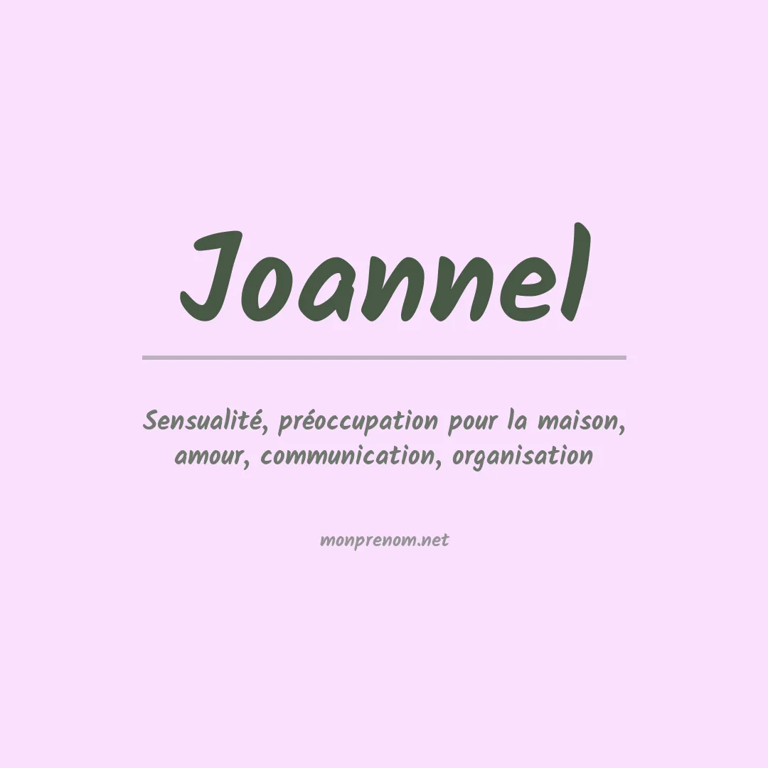 Signification du prénom Joannel