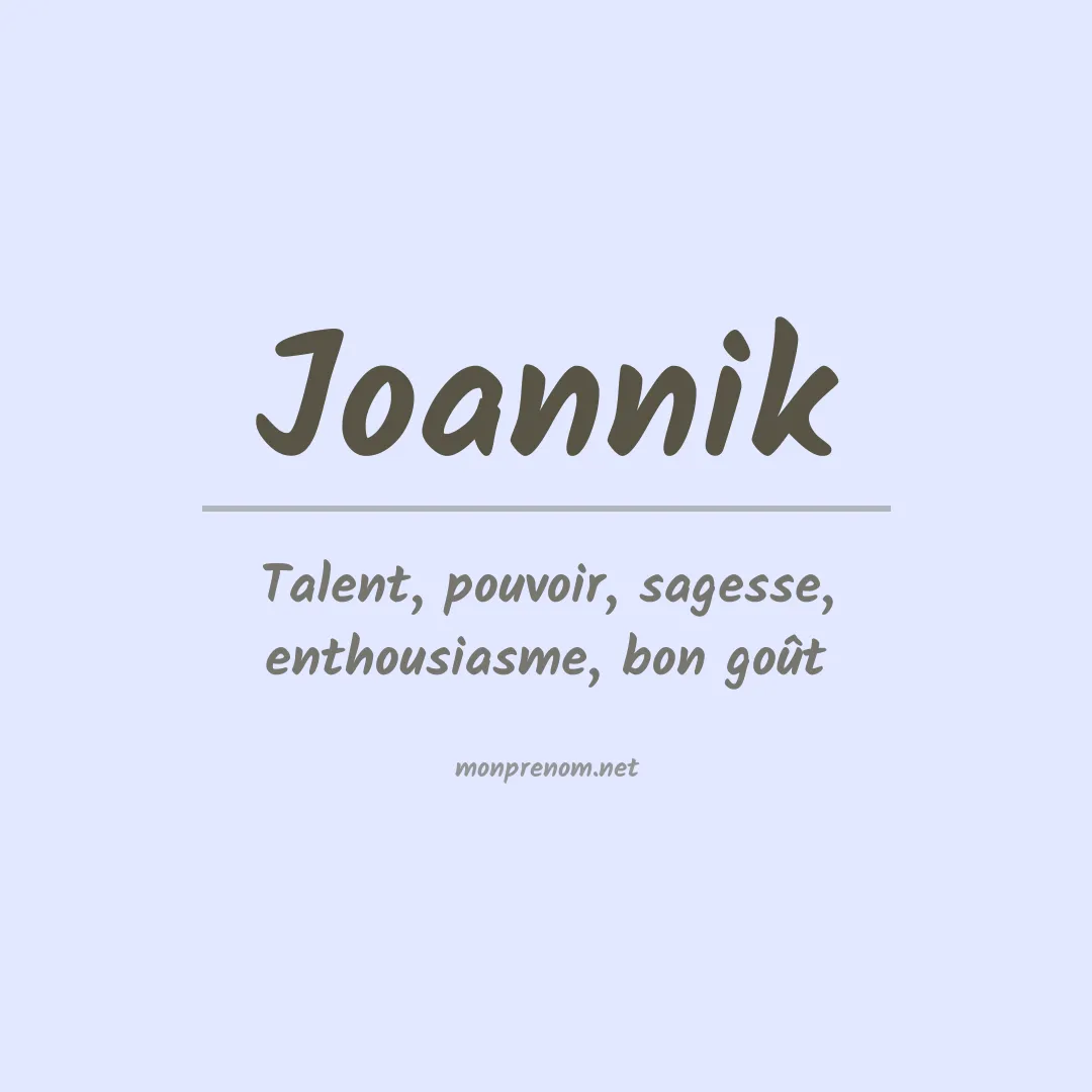 Prénom Joannik