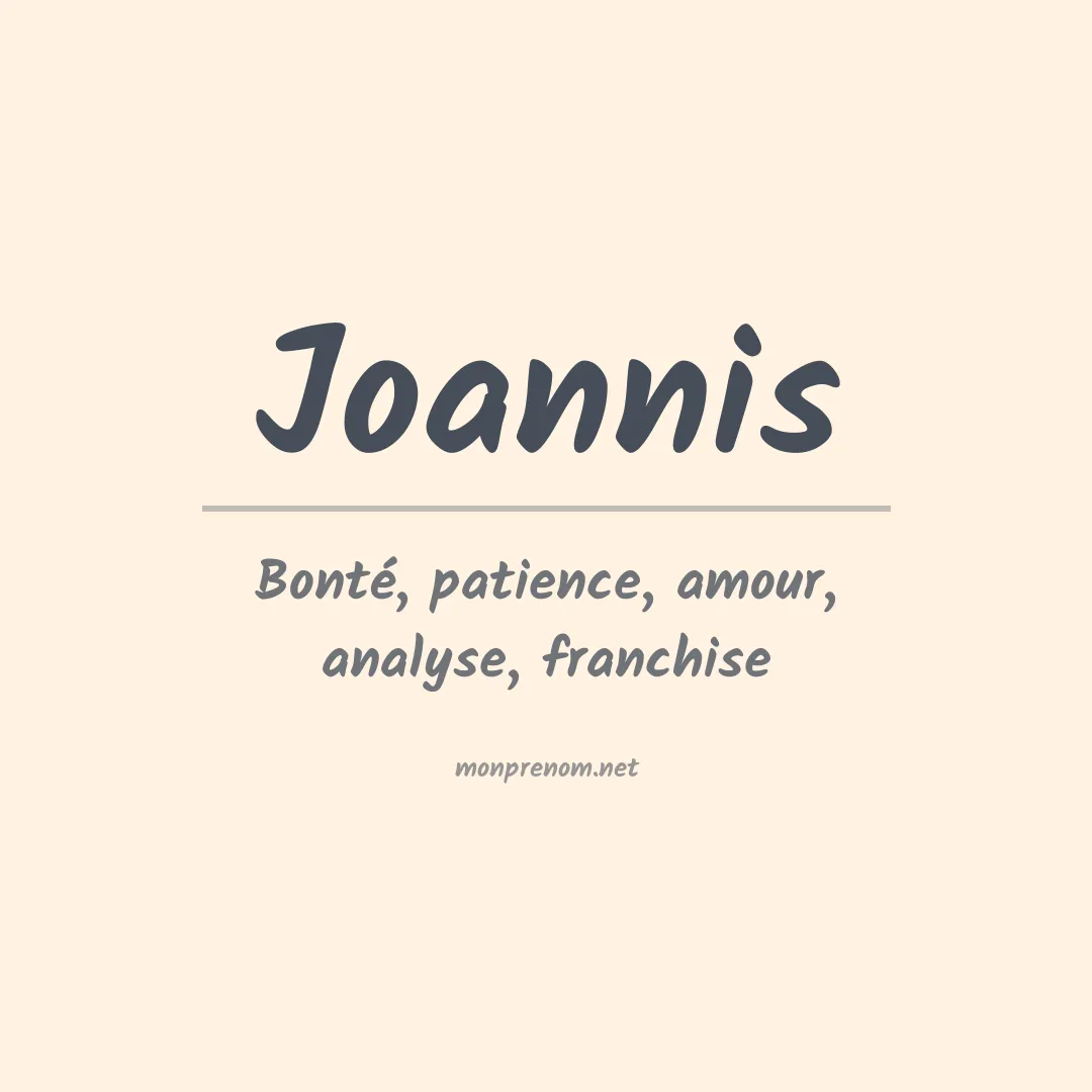Prénom Joannis