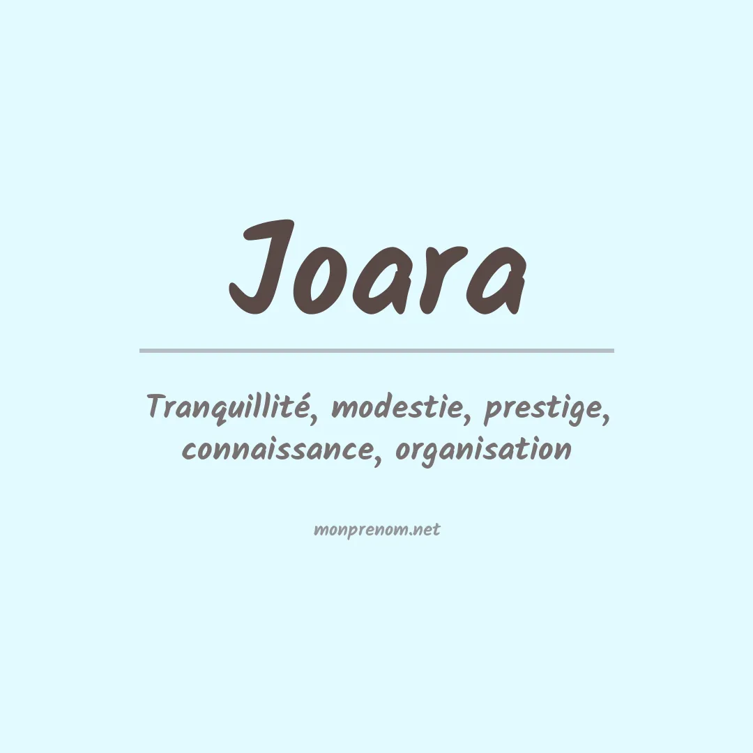 Prénom Joara