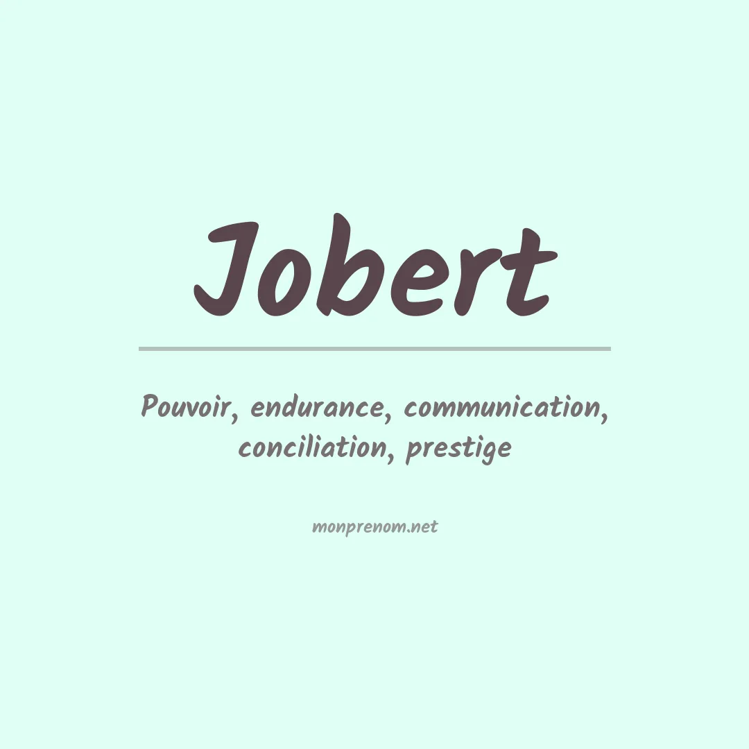 Signification du prénom Jobert