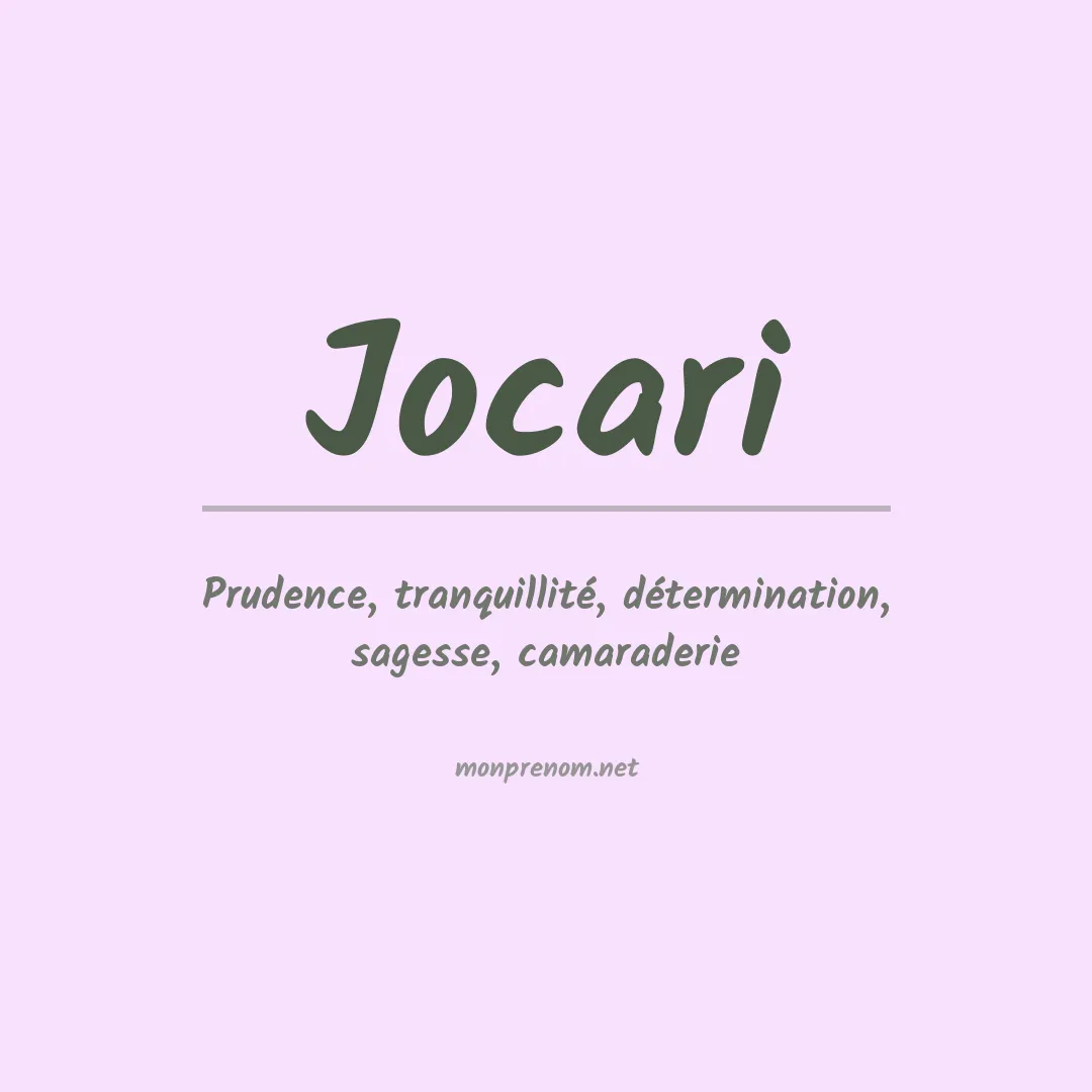 Signification du prénom Jocari