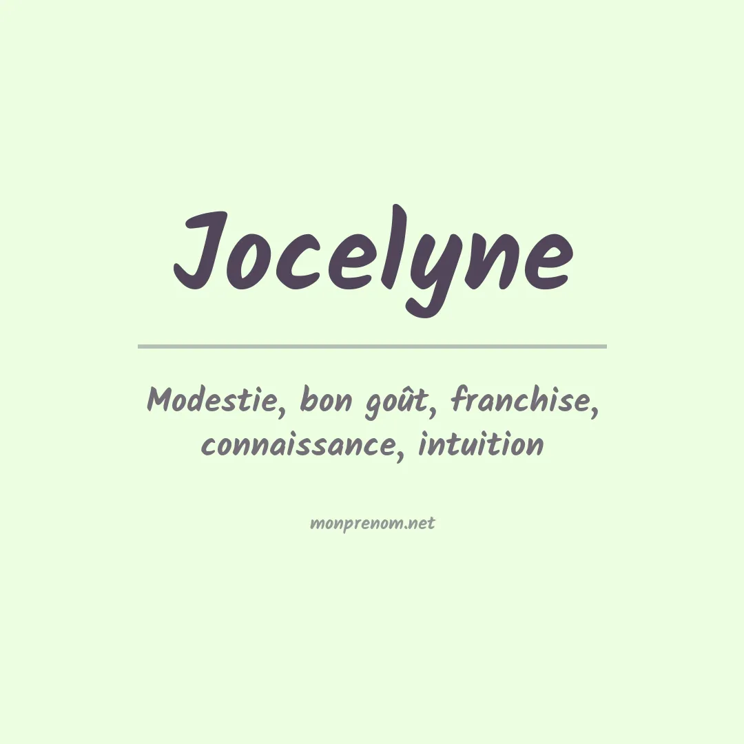 Prénom Jocelyne