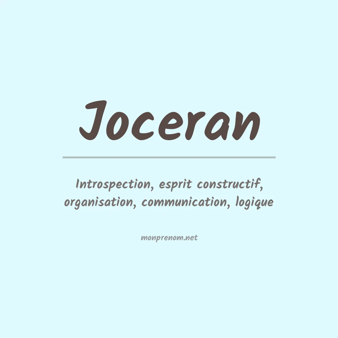 Signification du prénom Joceran