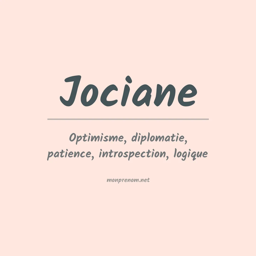 Signification du prénom Jociane