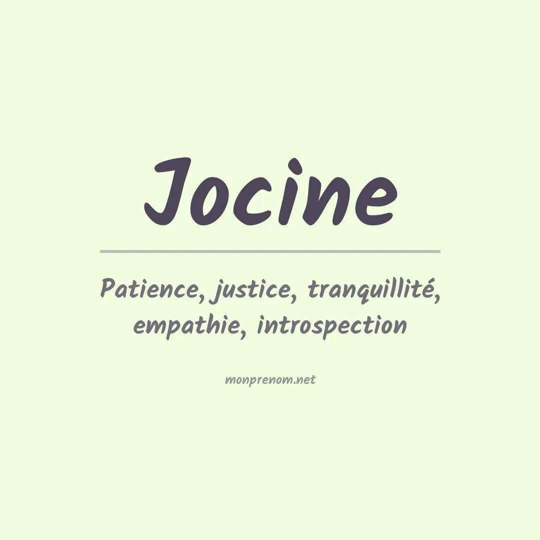 Prénom Jocine